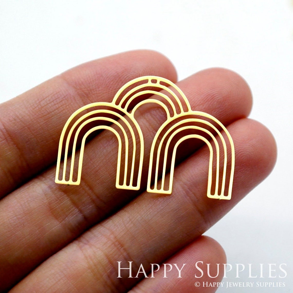 2pcs Brass Jewelry Charms, N Geometry Raw Brass Earring Charms, Brass Jewelry Pendants, Raw Brass Jewelry Findings, Brass Pendants Jewelry Wholesale (RD1544)