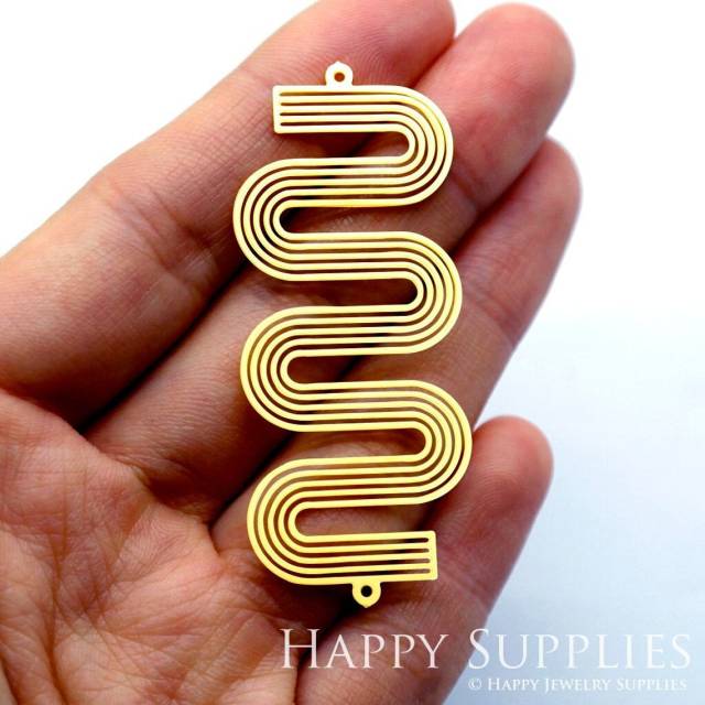 2pcs Brass Jewelry Charms, S Raw Brass Earring Charms, Brass Jewelry Pendants, Raw Brass Jewelry Findings, Brass Pendants Jewelry Wholesale (RD1607)