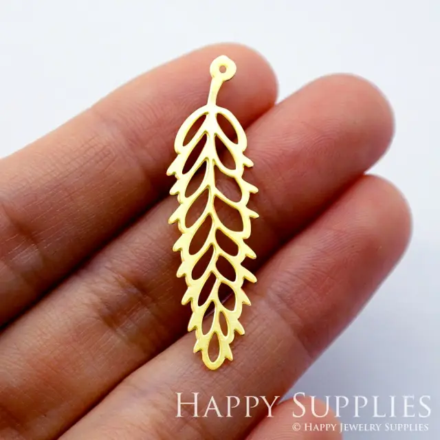 2pcs Brass Jewelry Charms, Leaves Raw Brass Earring Charms, Brass Jewelry Pendants, Raw Brass Jewelry Findings, Brass Pendants Jewelry Wholesale (RD1635)