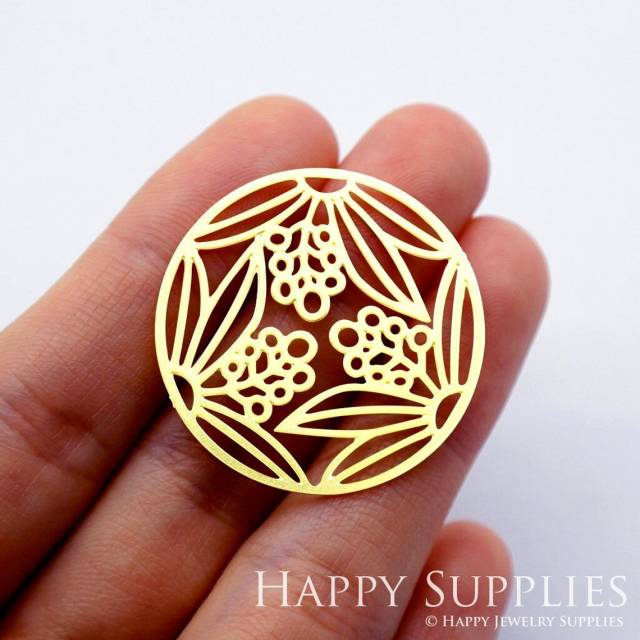 2pcs Brass Jewelry Charms, Flowers Raw Brass Earring Charms, Brass Jewelry Pendants, Raw Brass Jewelry Findings, Brass Pendants Jewelry Wholesale (RD1636)