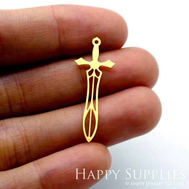 2pcs Brass Jewelry Charms, Sword Raw Brass Earring Charms, Brass Jewelry Pendants, Raw Brass Jewelry Findings, Brass Pendants Jewelry Wholesale (RD1572)