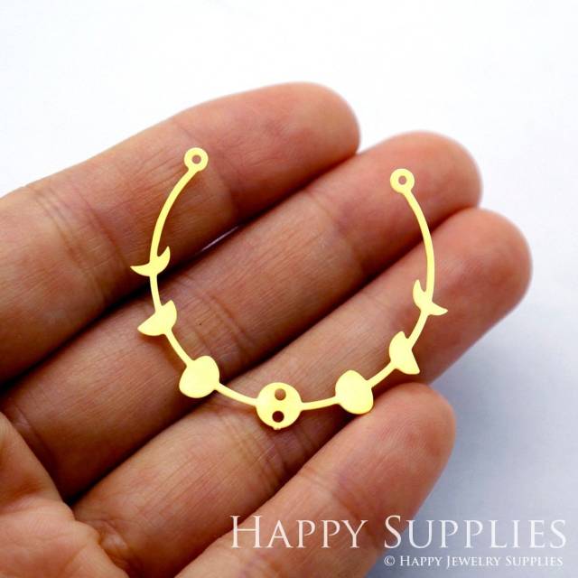 2pcs Brass Jewelry Charms, Moon Phases Raw Brass Earring Charms, Brass Jewelry Pendants, Raw Brass Jewelry Findings, Brass Pendants Jewelry Wholesale (RD1728)