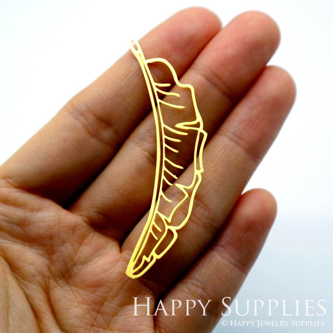 2pcs Brass Jewelry Charms, Leaf Raw Brass Earring Charms, Brass Jewelry Pendants, Raw Brass Jewelry Findings, Brass Pendants Jewelry Wholesale (RD1604)