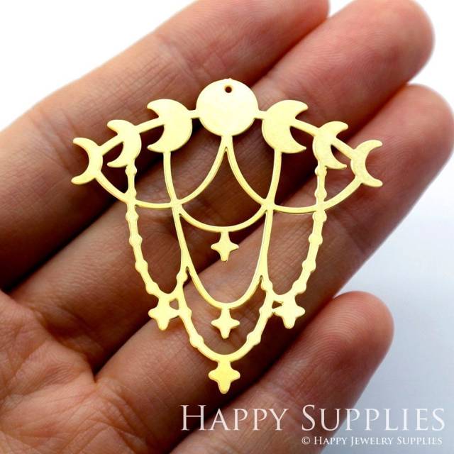 2pcs Brass Jewelry Charms, Moon phase Raw Brass Earring Charms, Brass Jewelry Pendants, Raw Brass Jewelry Findings, Brass Pendants Jewelry Wholesale (RD1620)
