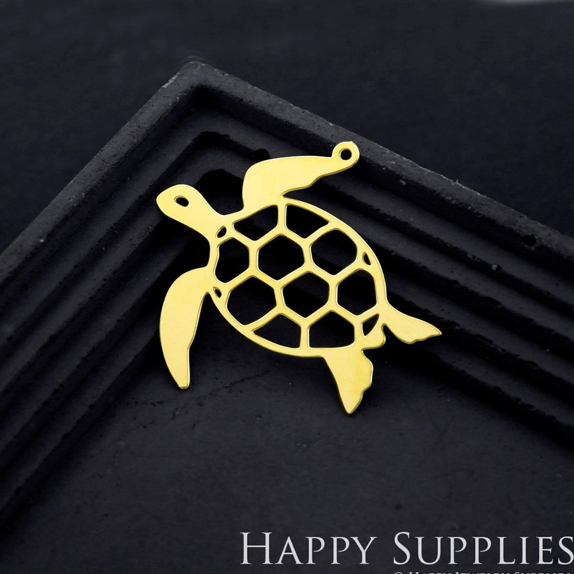2pcs Brass Jewelry Charms, Tortoise Raw Brass Earring Charms, Brass Jewelry Pendants, Raw Brass Jewelry Findings, Brass Pendants Jewelry Wholesale (RD1811)
