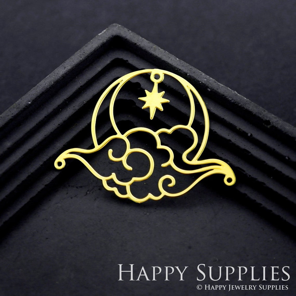 2pcs Brass Jewelry Charms, Cloud Raw Brass Earring Charms, Brass Jewelry Pendants, Raw Brass Jewelry Findings, Brass Pendants Jewelry Wholesale (RD1809)