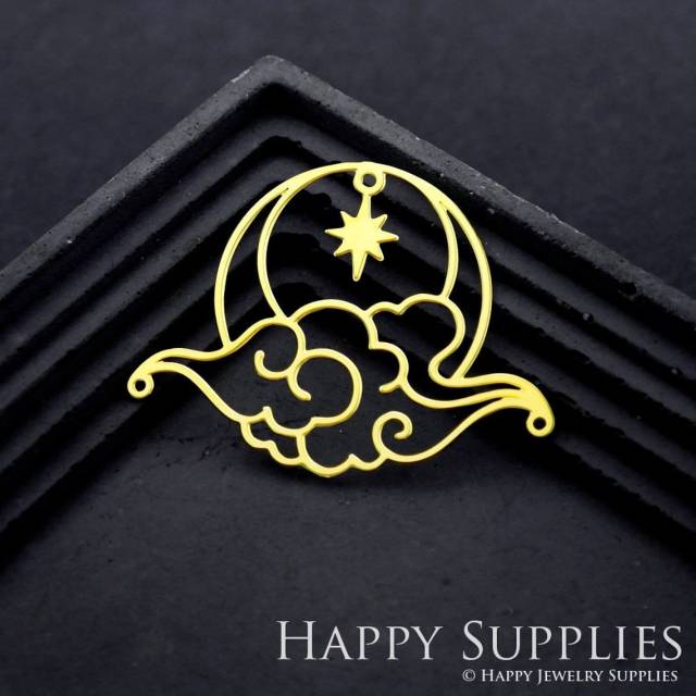 2pcs Brass Jewelry Charms, Cloud Raw Brass Earring Charms, Brass Jewelry Pendants, Raw Brass Jewelry Findings, Brass Pendants Jewelry Wholesale (RD1809)