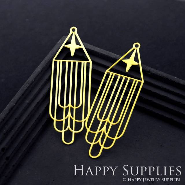 2pcs Brass Jewelry Charms, Geometry Raw Brass Earring Charms, Brass Jewelry Pendants, Raw Brass Jewelry Findings, Brass Pendants Jewelry Wholesale (RD1817)