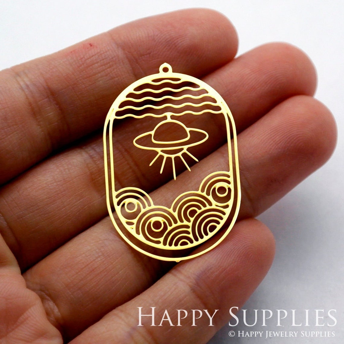 2pcs Brass Jewelry Charms, Oval Raw Brass Earring Charms, Brass Jewelry Pendants, Raw Brass Jewelry Findings, Brass Pendants Jewelry Wholesale (RD1800)