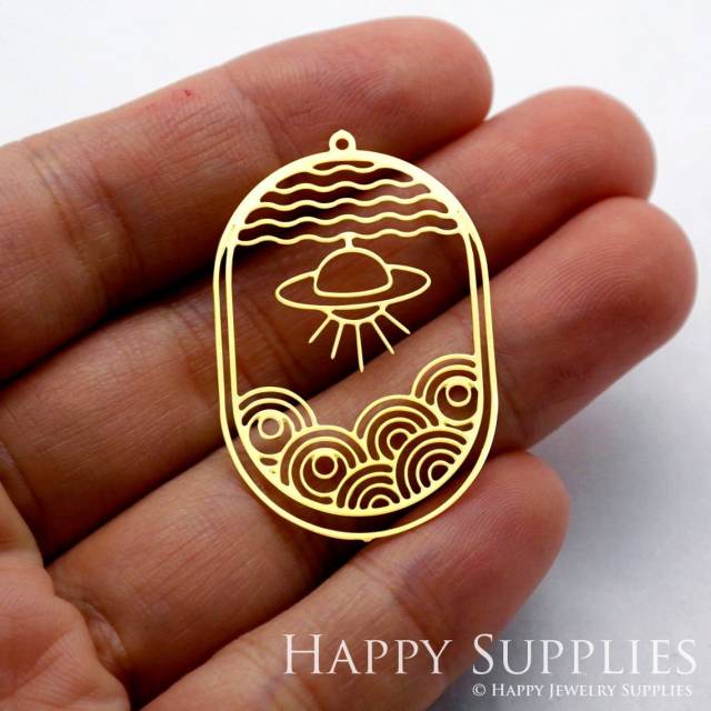 2pcs Brass Jewelry Charms, Oval Raw Brass Earring Charms, Brass Jewelry Pendants, Raw Brass Jewelry Findings, Brass Pendants Jewelry Wholesale (RD1800)