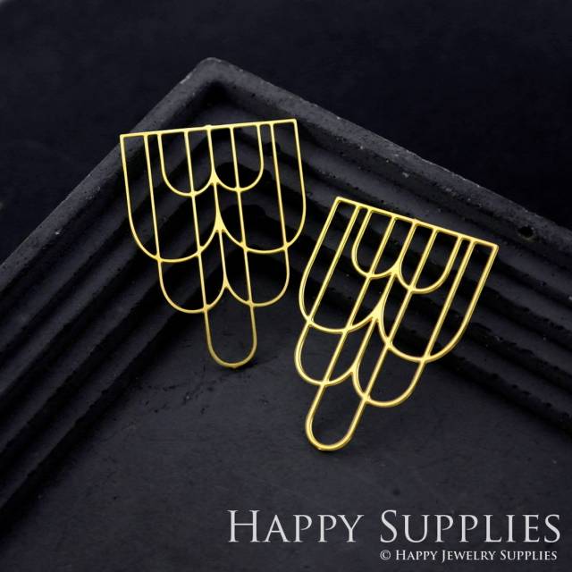 2pcs Brass Jewelry Charms, Geometry Raw Brass Earring Charms, Brass Jewelry Pendants, Raw Brass Jewelry Findings, Brass Pendants Jewelry Wholesale (RD1794)