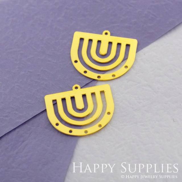 2pcs Brass Jewelry Charms, Semicircle Raw Brass Earring Charms, Brass Jewelry Pendants, Raw Brass Jewelry Findings, Brass Pendants Jewelry Wholesale (RD1843)