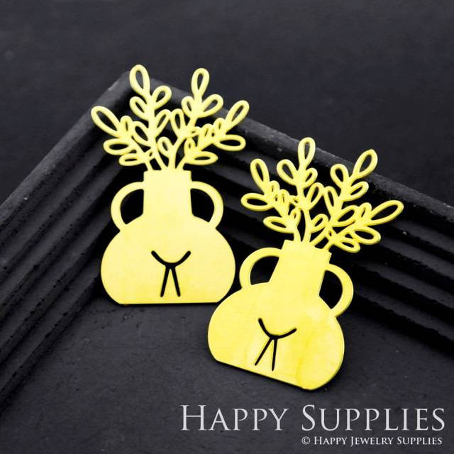 2pcs Brass Jewelry Charms, Leaves Raw Brass Earring Charms, Brass Jewelry Pendants, Raw Brass Jewelry Findings, Brass Pendants Jewelry Wholesale (RD1826)