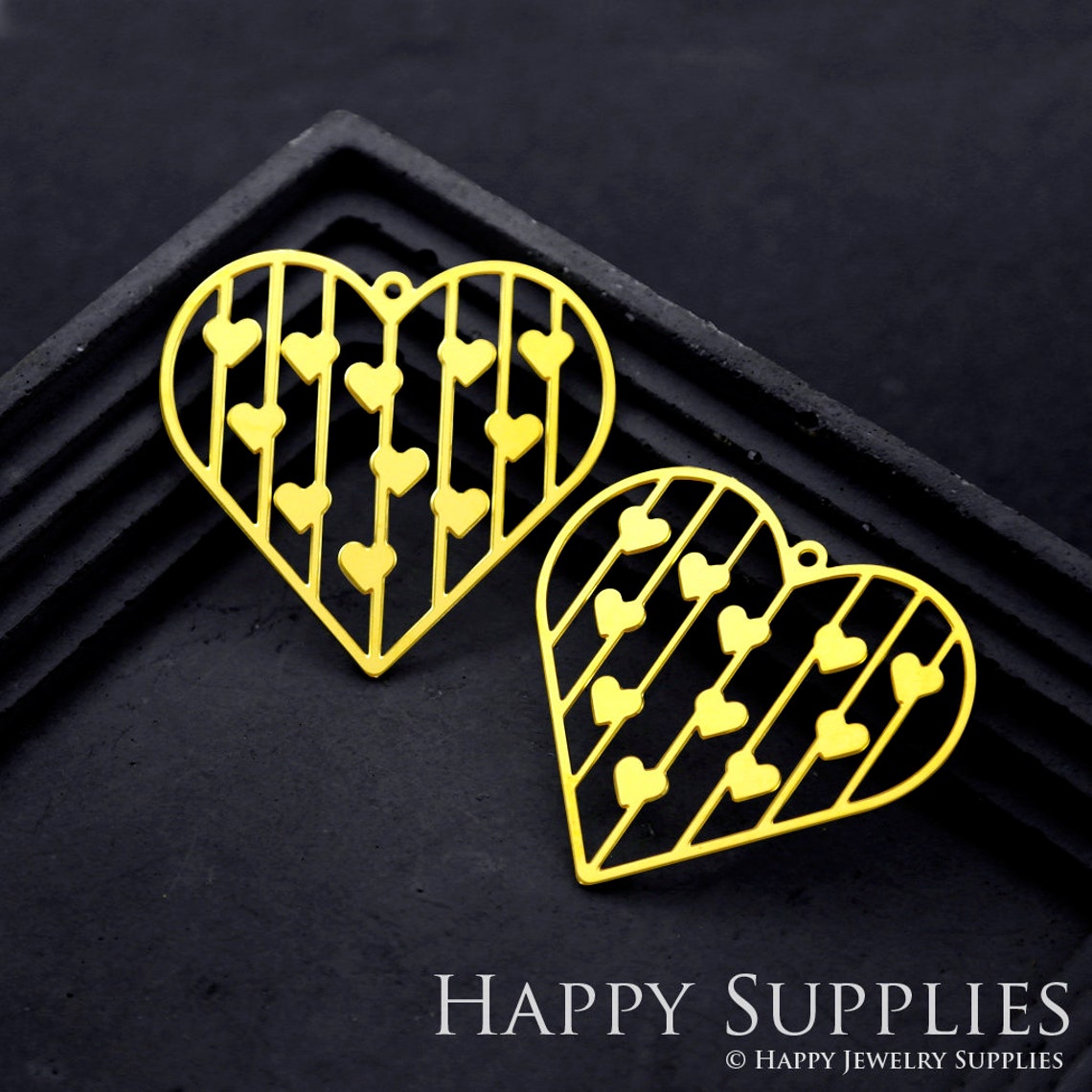 2pcs Brass Jewelry Charms, Love Raw Brass Earring Charms, Brass Jewelry Pendants, Raw Brass Jewelry Findings, Brass Pendants Jewelry Wholesale (RD1806)