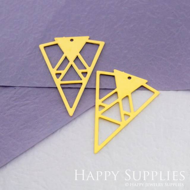 2pcs Brass Jewelry Charms, Diamond Raw Brass Earring Charms, Brass Jewelry Pendants, Raw Brass Jewelry Findings, Brass Pendants Jewelry Wholesale (RD1845)