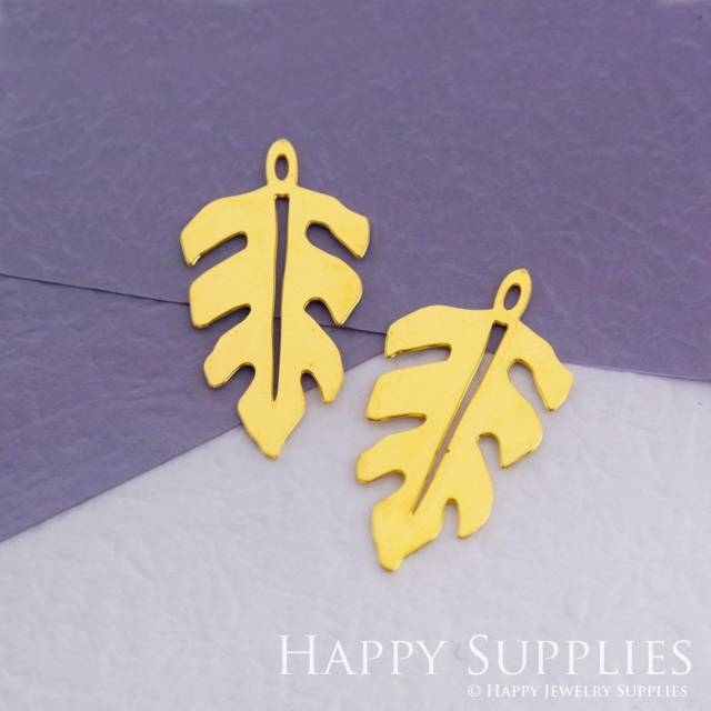 2pcs Brass Jewelry Charms, Leaf Raw Brass Earring Charms, Brass Jewelry Pendants, Raw Brass Jewelry Findings, Brass Pendants Jewelry Wholesale (RD1849)