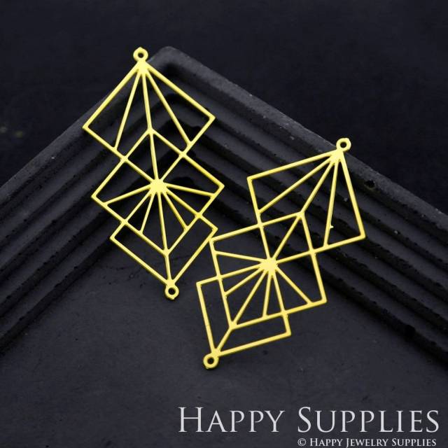 2pcs Brass Jewelry Charms, Geometry Raw Brass Earring Charms, Brass Jewelry Pendants, Raw Brass Jewelry Findings, Brass Pendants Jewelry Wholesale (RD1791)