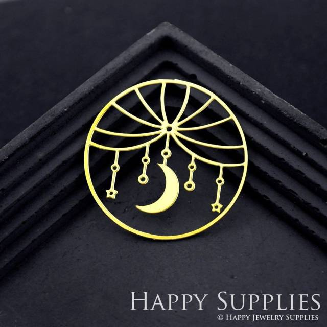 2pcs Brass Jewelry Charms, Starry Sky Raw Brass Earring Charms, Brass Jewelry Pendants, Raw Brass Jewelry Findings, Brass Pendants Jewelry Wholesale (RD1818)