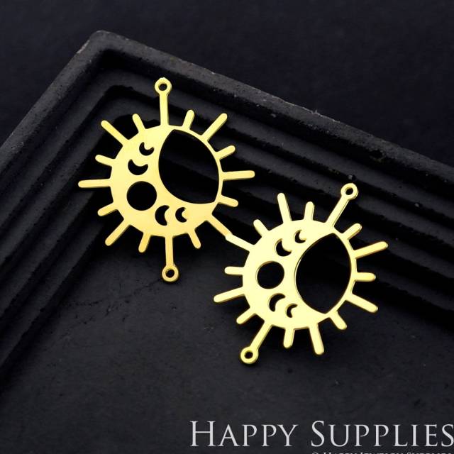 2pcs Brass Jewelry Charms, Sun Raw Brass Earring Charms, Brass Jewelry Pendants, Raw Brass Jewelry Findings, Brass Pendants Jewelry Wholesale (RD1815)