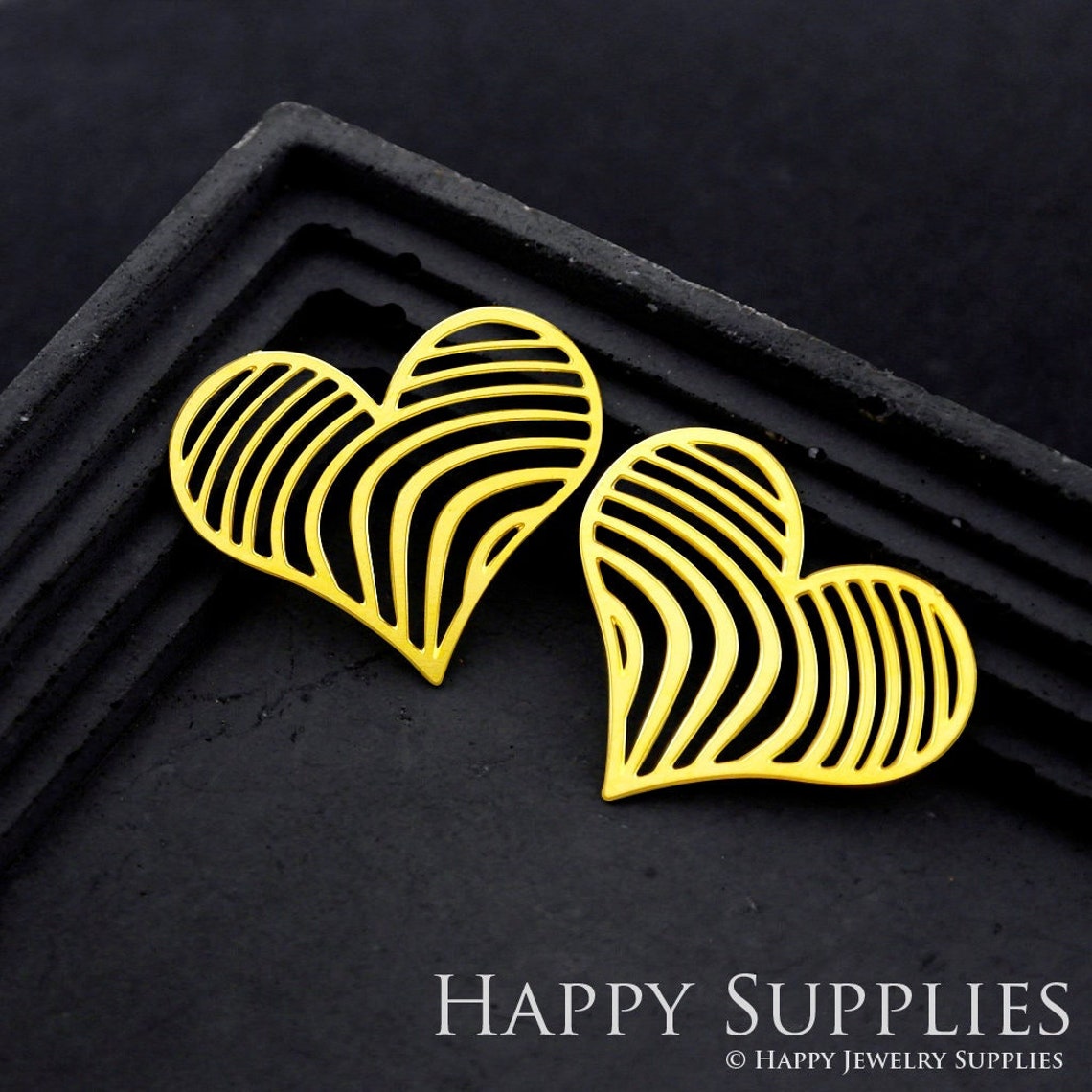 2pcs Brass Jewelry Charms, Love Raw Brass Earring Charms, Brass Jewelry Pendants, Raw Brass Jewelry Findings, Brass Pendants Jewelry Wholesale (RD1808)