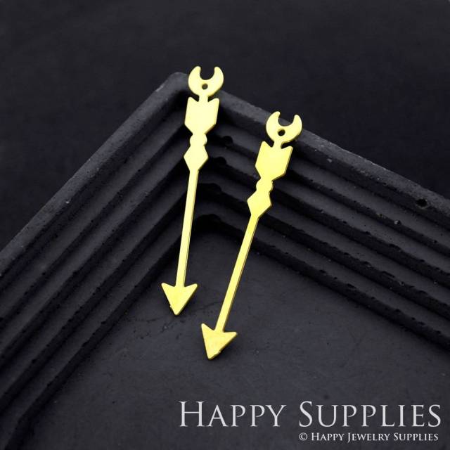 2pcs Brass Jewelry Charms, Arrow Raw Brass Earring Charms, Brass Jewelry Pendants, Raw Brass Jewelry Findings, Brass Pendants Jewelry Wholesale (RD1789)