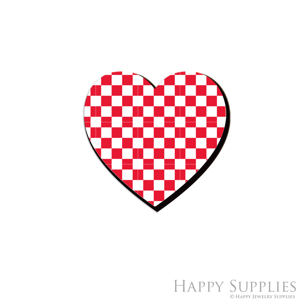 Handmade Jewelry Making Supplies Beads Cut Wooden Heart Charm For DIY Necklace Earring Brooch (CW1047)