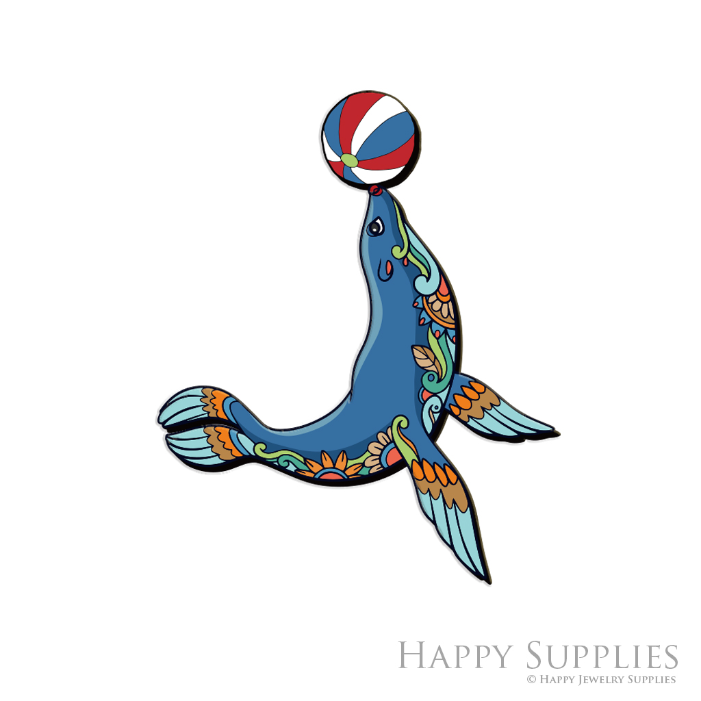 Handmade Jewelry Making Supplies Beads Cut Wooden Dolphin Charm For DIY Necklace Earring Brooch (CW1053)