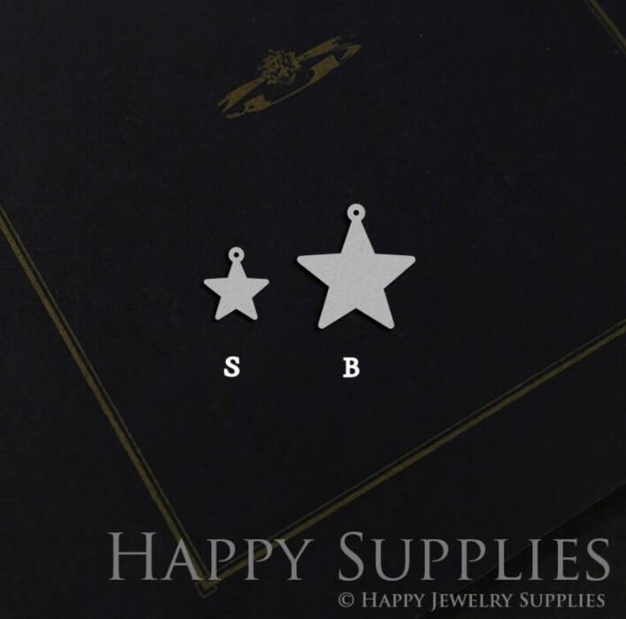 Geometry Stainless Steel Jewelry Charms, Raw Brass Charms, Star Charms, Earrings Findings, Stainless Steel Silver Jewelry Pendants, Brass Jewelry Findings, Stainless Steel Pendants Jewelry Wholesale (SDE058)