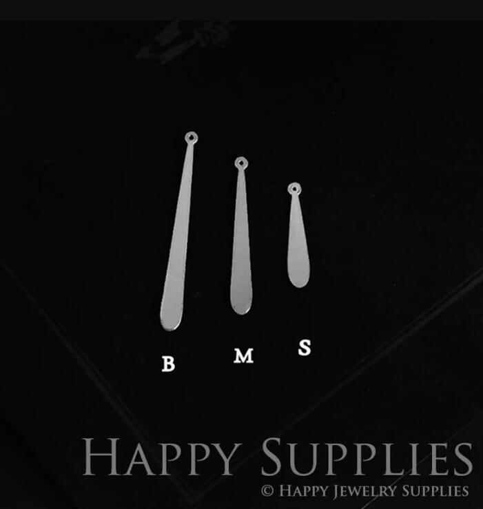 Geometry Stainless Steel Jewelry Charms, Raw Brass Charms, Teardrop Charms, Earrings Findings, Stainless Steel Silver Jewelry Pendants, Brass Jewelry Findings, Stainless Steel Pendants Jewelry Wholesale (SDE048)