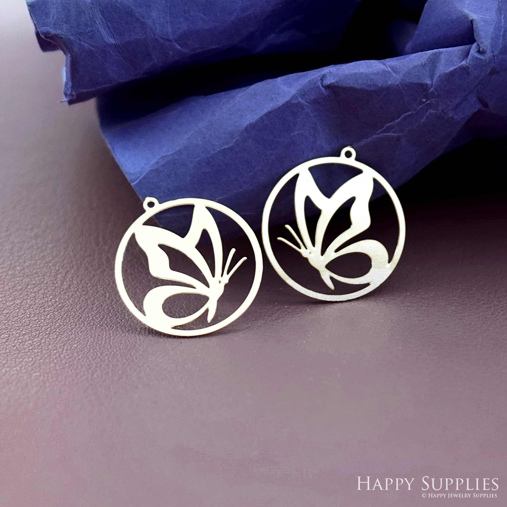 Stainless Steel Jewelry Charms, Raw Brass Charms, Butterfly Charms, Earrings Findings, Stainless Steel Silver Jewelry Pendants, Brass Jewelry Findings, Stainless Steel Pendants Jewelry Wholesale (D2933)