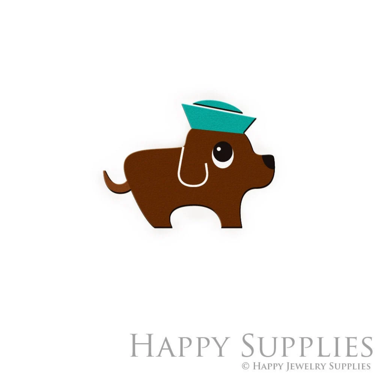Handmade Jewelry Making Supplies Beads Cut Wooden Dog Charm For DIY Necklace Earring Brooch (CW018-D)