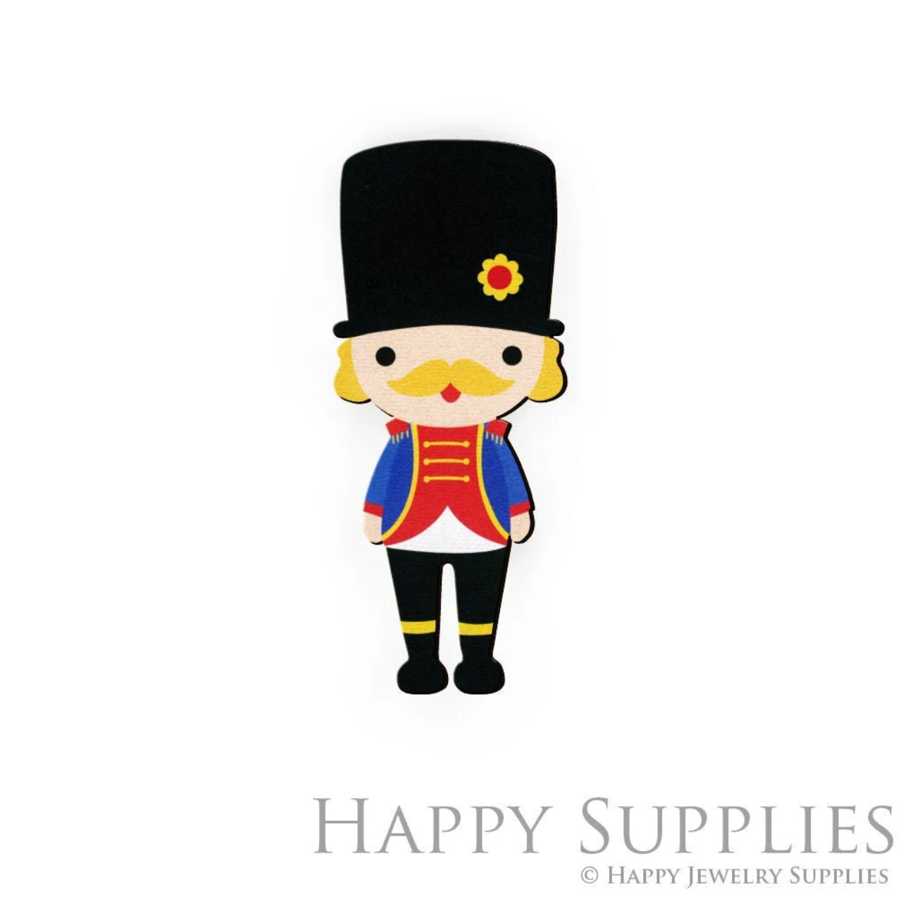 Handmade Jewelry Making Supplies Beads Cut Wooden Soldier Charm For DIY Necklace Earring Brooch (CW021-D)