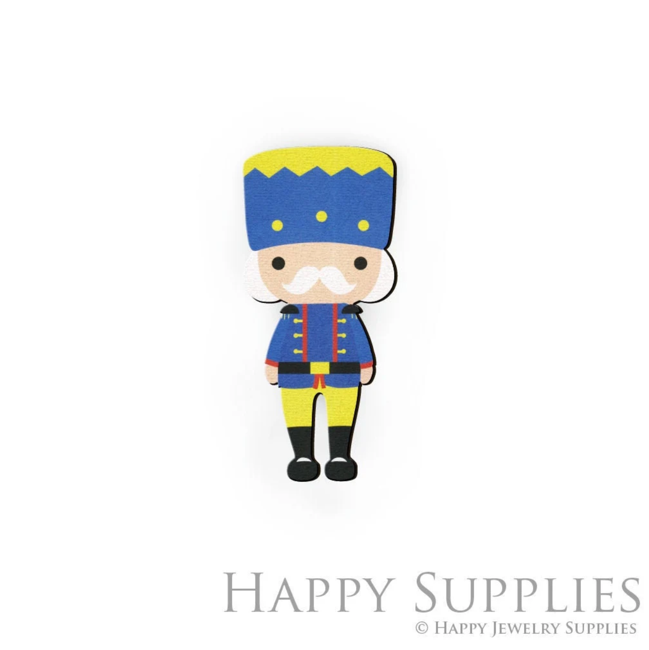 Handmade Jewelry Making Supplies Beads Cut Wooden Soldier Charm For DIY Necklace Earring Brooch (CW021-C)
