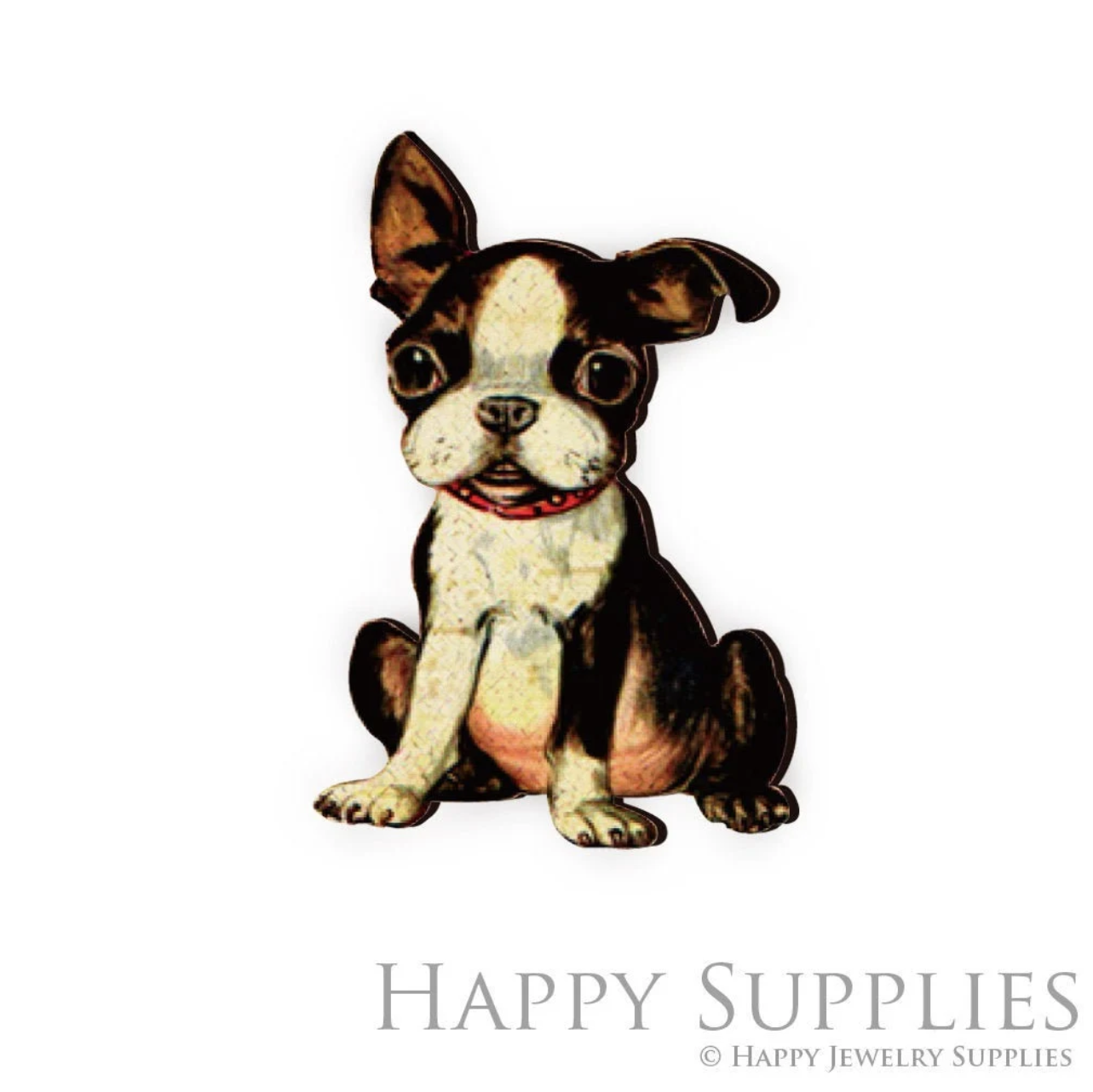 Handmade Jewelry Making Supplies Beads Cut Wooden Dog Charm For DIY Necklace Earring Brooch (CW079-F)