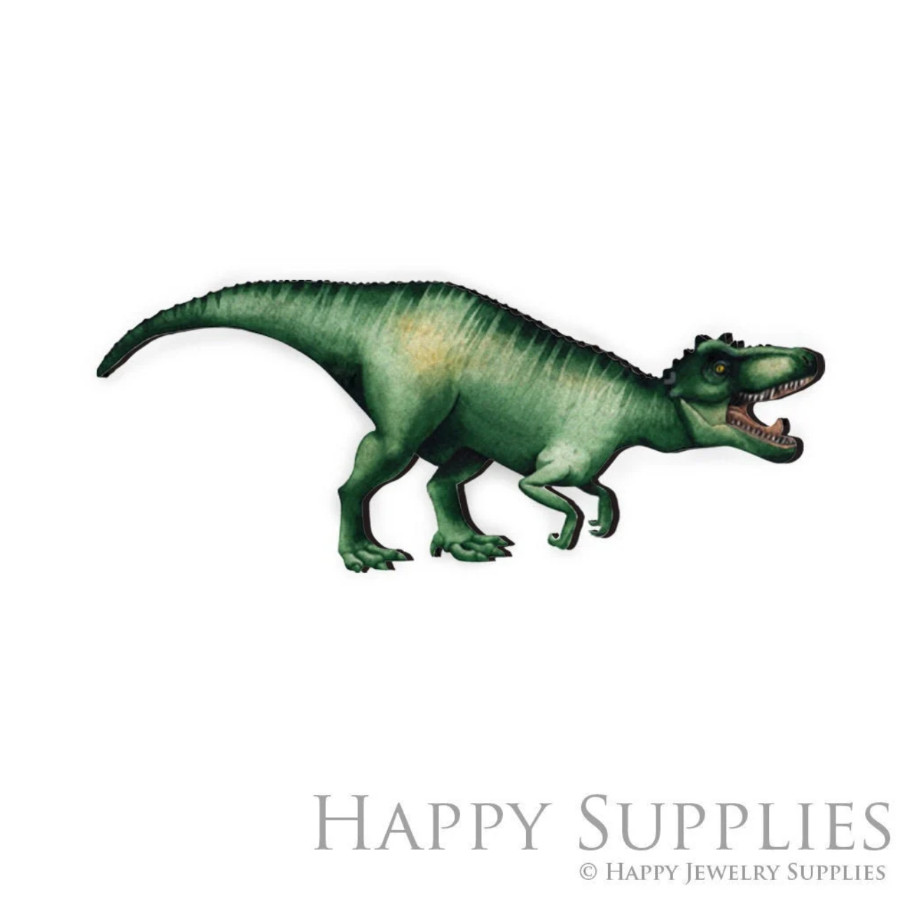 Handmade Jewelry Making Supplies Beads Cut Wooden Dinosaur Charm For DIY Necklace Earring Brooch (CW089-A)