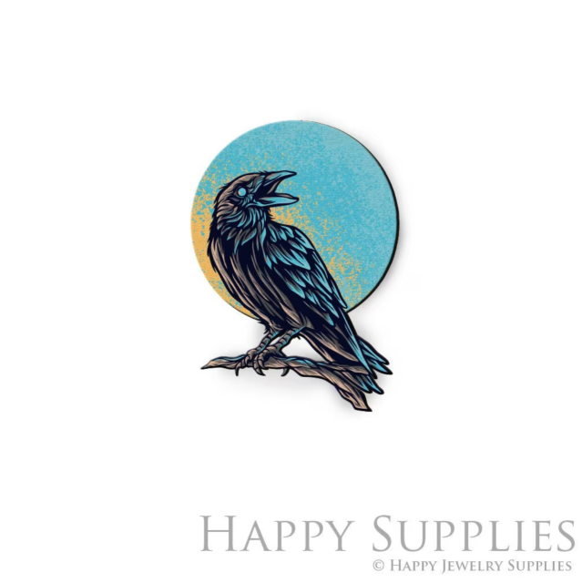 Handmade Jewelry Making Supplies Beads Cut Wooden Charm Bird DIY Necklace Earring Brooch (CW791)