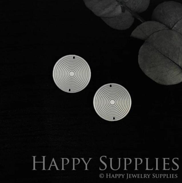 Geometry Stainless Steel Jewelry Charms, Raw Brass Charms, Round Charms, Earrings Findings, Stainless Steel Silver Jewelry Pendants, Brass Jewelry Findings, Stainless Steel Pendants Jewelry Wholesale (SDE017)