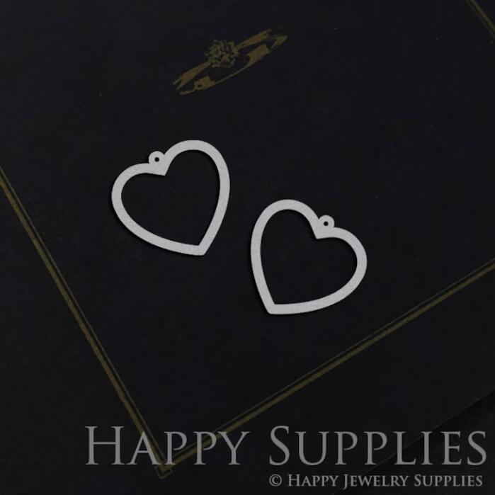 Geometry Stainless Steel Jewelry Charms, Raw Brass Charms, Heart Charms, Earrings Findings, Stainless Steel Silver Jewelry Pendants, Brass Jewelry Findings, Stainless Steel Pendants Jewelry Wholesale (SDE107)