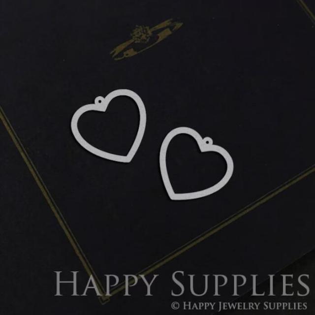 Geometry Stainless Steel Jewelry Charms, Raw Brass Charms, Heart Charms, Earrings Findings, Stainless Steel Silver Jewelry Pendants, Brass Jewelry Findings, Stainless Steel Pendants Jewelry Wholesale (SDE107)