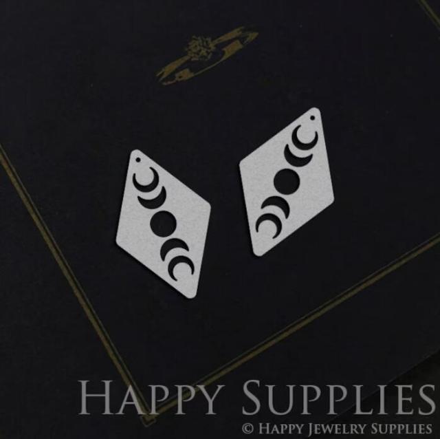Geometry Stainless Steel Jewelry Charms, Raw Brass Charms, Diamond Charms, Earrings Findings, Stainless Steel Silver Jewelry Pendants, Brass Jewelry Findings, Stainless Steel Pendants Jewelry Wholesale (SDE112)