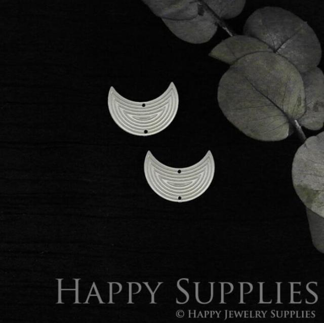 Geometry Stainless Steel Jewelry Charms, Raw Brass Charms, Moon Charms, Earrings Findings, Stainless Steel Silver Jewelry Pendants, Brass Jewelry Findings, Stainless Steel Pendants Jewelry Wholesale (SDE08)
