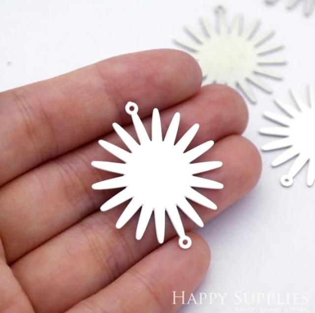 Geometry Stainless Steel Jewelry Charms, Raw Brass Charms, Sun Charms, Earrings Findings, Stainless Steel Silver Jewelry Pendants, Brass Jewelry Findings, Stainless Steel Pendants Jewelry Wholesale (SDE137-B)