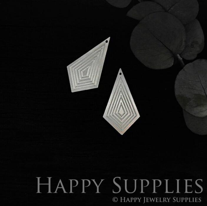 Geometry Stainless Steel Jewelry Charms, Raw Brass Charms, Diamond Charms, Earrings Findings, Stainless Steel Silver Jewelry Pendants, Brass Jewelry Findings, Stainless Steel Pendants Jewelry Wholesale (SDE021)