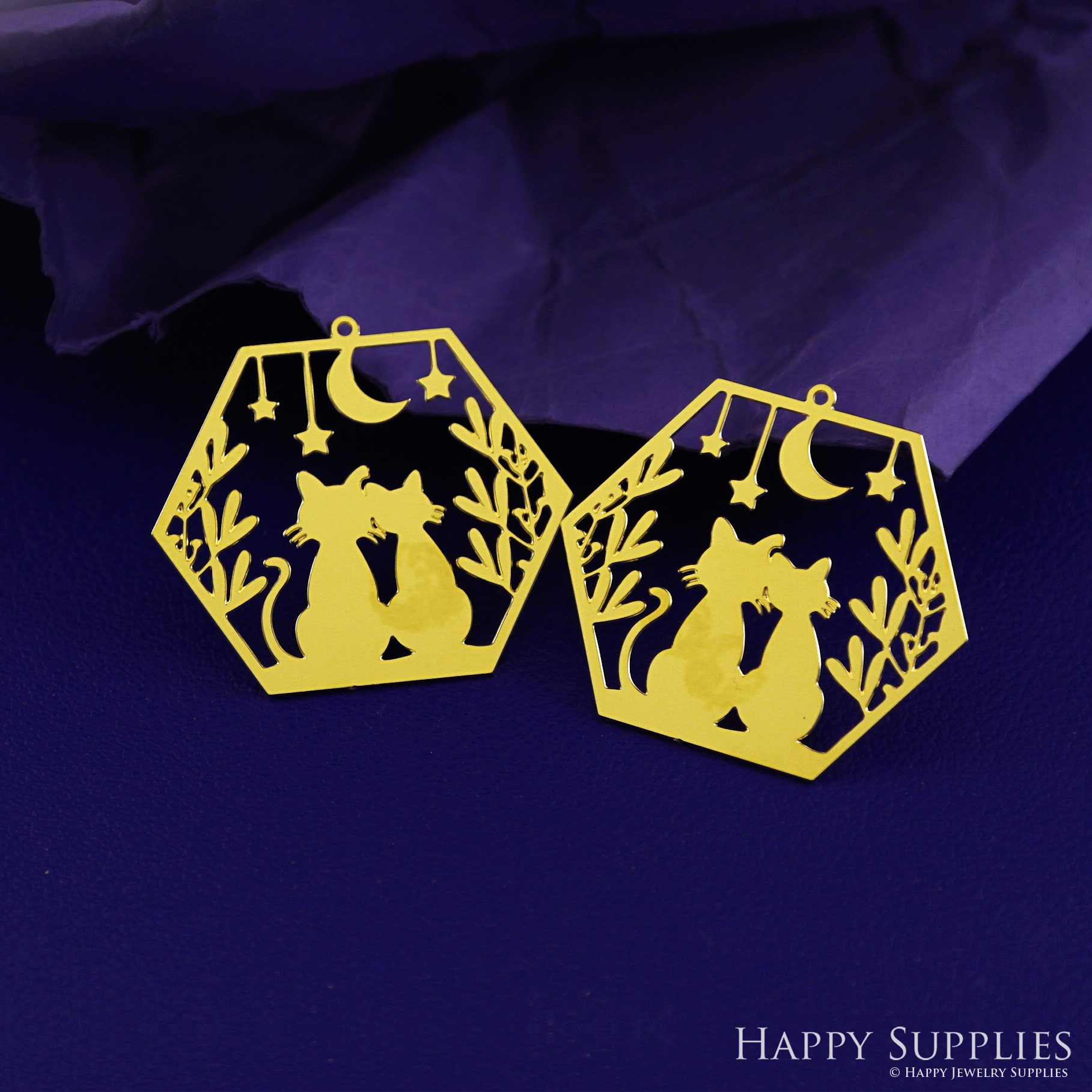 Stainless Steel Jewelry Charms, Raw Brass Charms, Cat Charms, Earrings Findings, Stainless Steel Silver Jewelry Pendants, Brass Jewelry Findings, Stainless Steel Pendants Jewelry Wholesale (D2923)