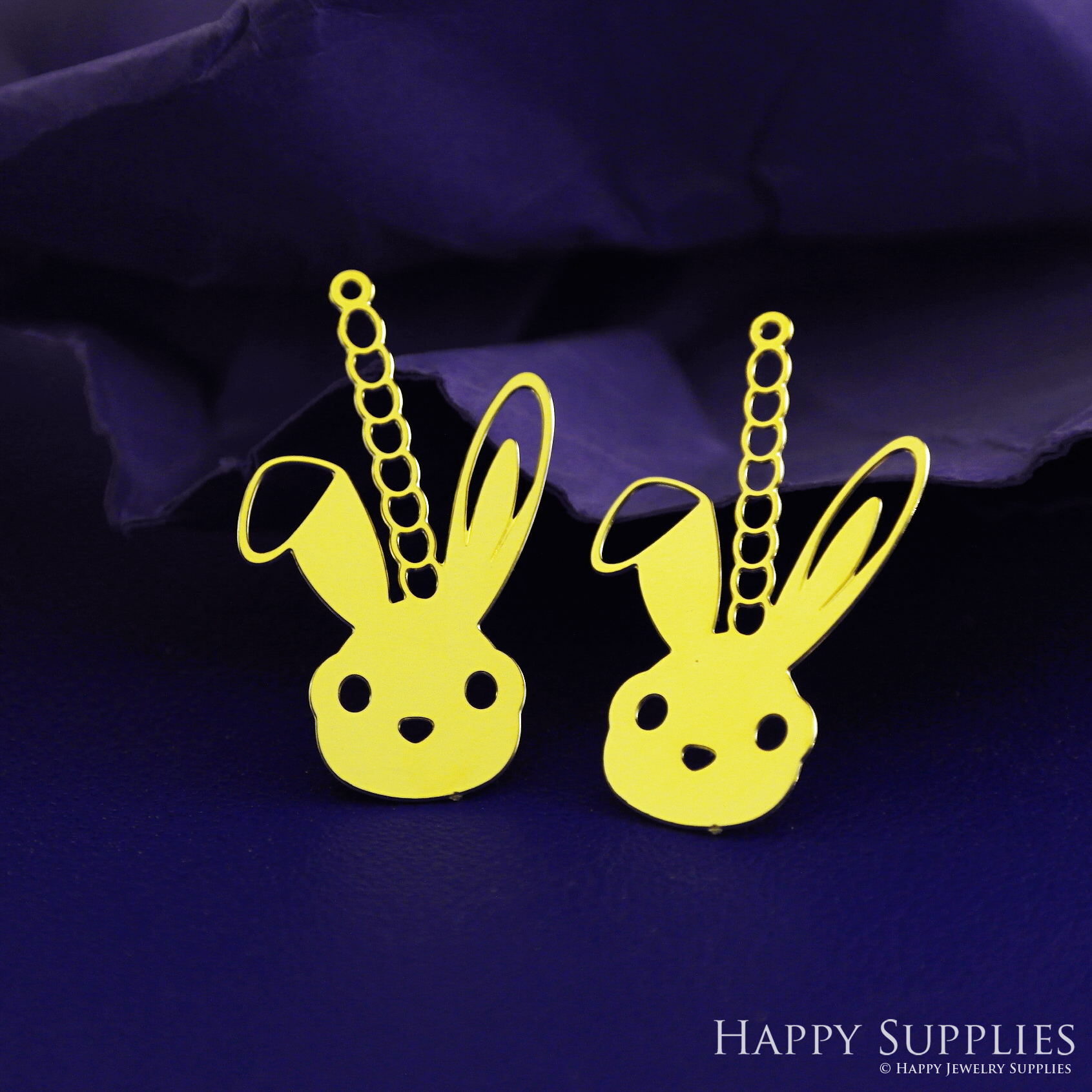 Stainless Steel Jewelry Charms, Raw Brass Charms, Rabbit Charms, Earrings Findings, Stainless Steel Silver Jewelry Pendants, Brass Jewelry Findings, Stainless Steel Pendants Jewelry Wholesale (D2925)