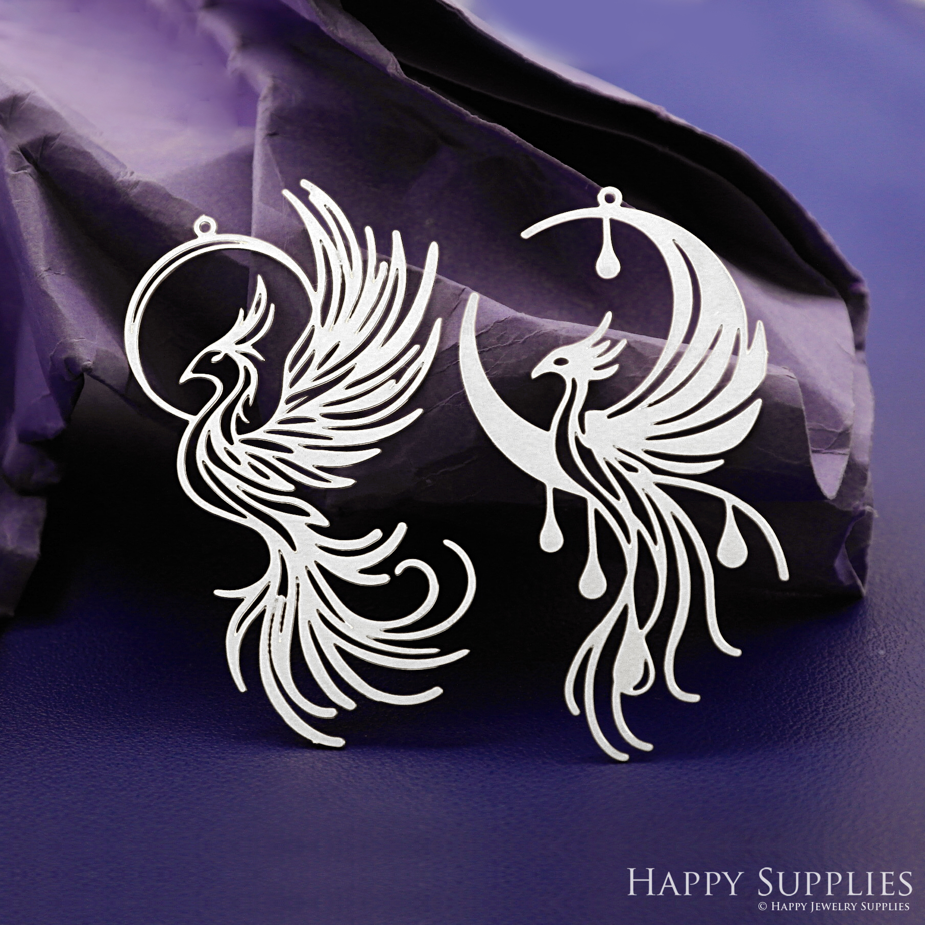 Stainless Steel Jewelry Charms, Raw Brass Charms, phoenix Charms, Earrings Findings, Stainless Steel Silver Jewelry Pendants, Brass Jewelry Findings, Stainless Steel Pendants Jewelry Wholesale (D2928)
