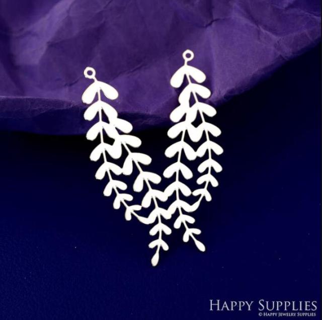 Stainless Steel Jewelry Charms, Raw Brass Charms, Leaves Charms, Earrings Findings, Stainless Steel Silver Jewelry Pendants, Brass Jewelry Findings, Stainless Steel Pendants Jewelry Wholesale (D2859)