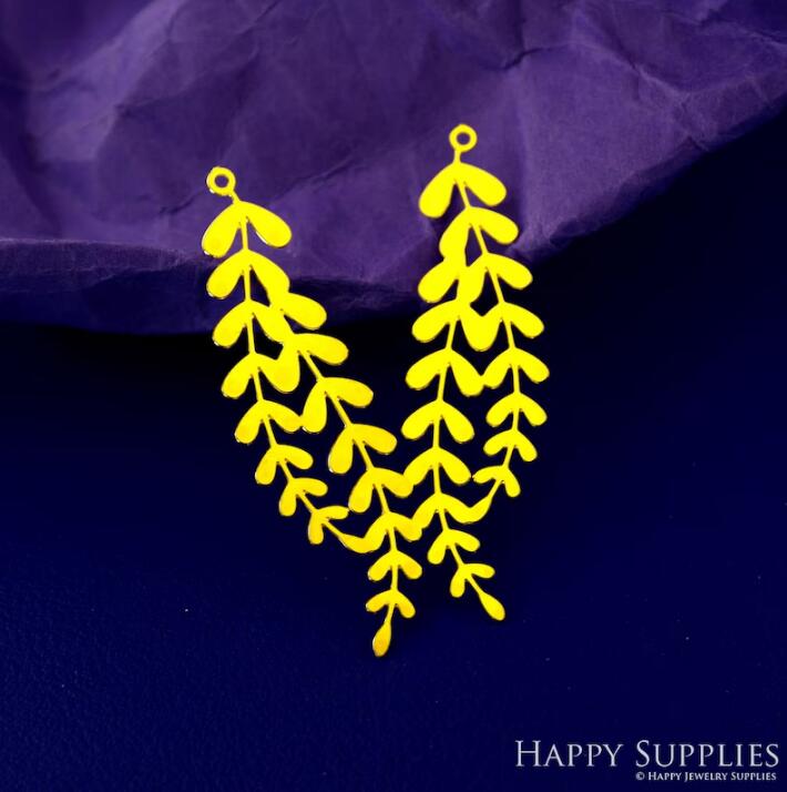 Stainless Steel Jewelry Charms, Raw Brass Charms, Leaves Charms, Earrings Findings, Stainless Steel Silver Jewelry Pendants, Brass Jewelry Findings, Stainless Steel Pendants Jewelry Wholesale (D2859)
