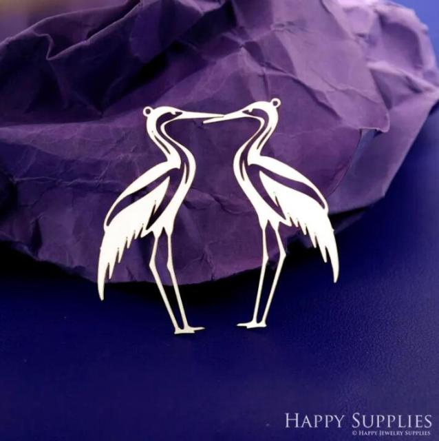 Stainless Steel Jewelry Charms, Raw Brass Charms, Bird Charms, Earrings Findings, Stainless Steel Silver Jewelry Pendants, Brass Jewelry Findings, Stainless Steel Pendants Jewelry Wholesale (D2907)