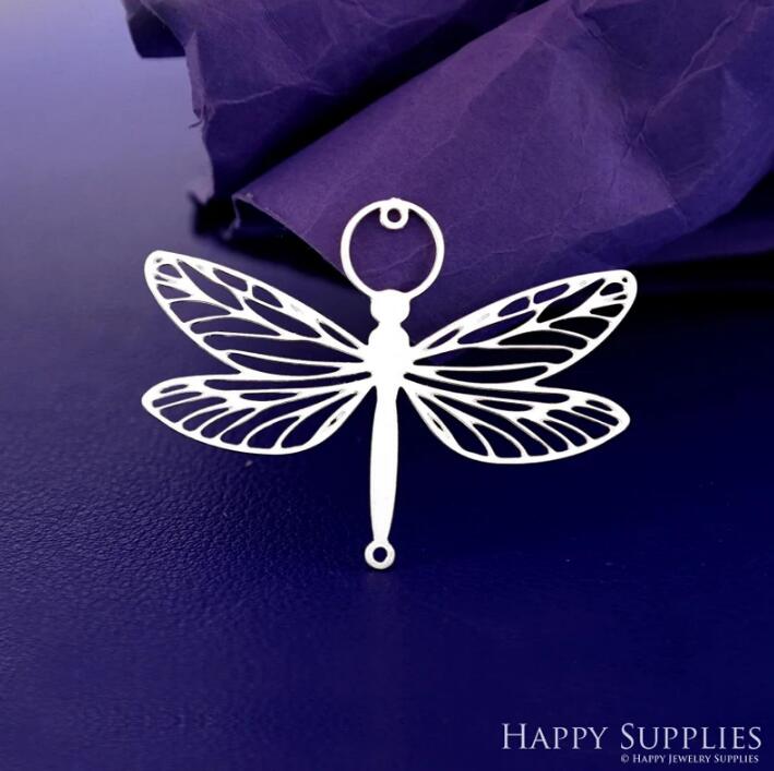 Stainless Steel Jewelry Charms, Raw Brass Charms, Dragonfly Charms, Earrings Findings, Stainless Steel Silver Jewelry Pendants, Brass Jewelry Findings, Stainless Steel Pendants Jewelry Wholesale (D2890)